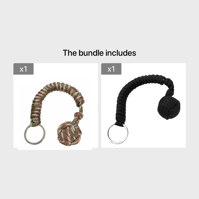 Monkey Fist Steel Ball Self Defense Keychain