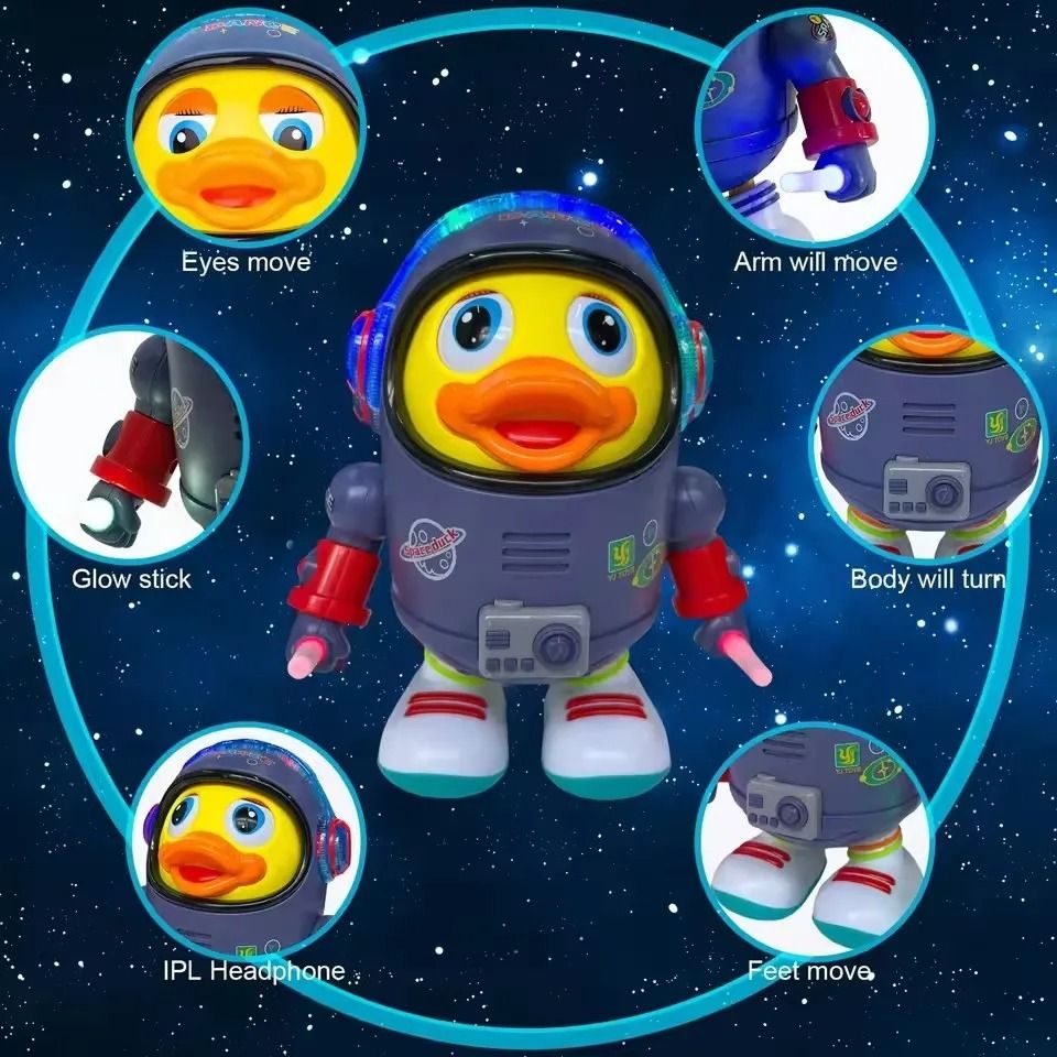 Musical Dancing Duck Toy Electric Light Up Interactive Baby Toy