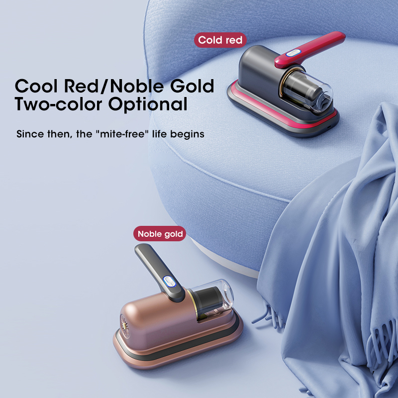 Handheld Wireless Vacuum Mite Remover with UV Sterilization USB Rechargeable Air Duster for Bed Sofa Quilt.