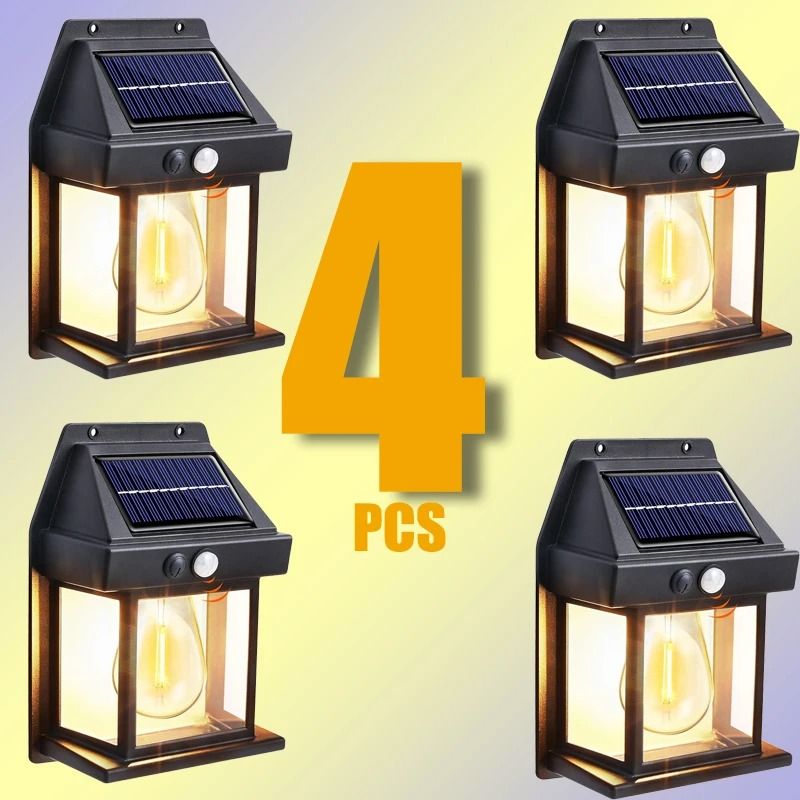Solar Powered Outdoor Wall Light Motion Sensor Waterproof LED Lamp