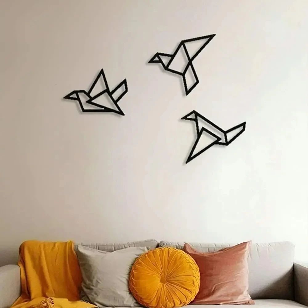 Minimalist Bird Wall Art Set – Modern Metal Wall Decor Silhouettes for Elegant Home Styling
