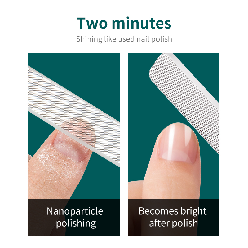 Professional Nano Glass Nail File, Washable Manicure Art Tool, Polishing Buffer for Shiny, Healthy Nails