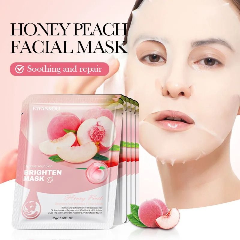10pcs Fruit Extract Moisturizing and Brightening Facial Mask Set