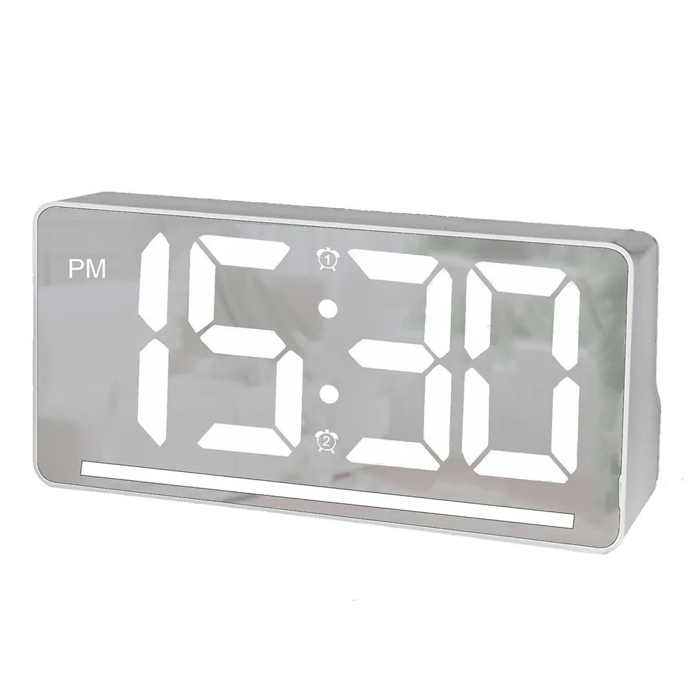 Large Display Digital Alarm Clock LED Table Clock with Temperature and Night Light