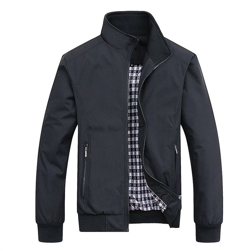 Mens Casual Slim Fit Bomber Jacket Lightweight Baseball Style Coat