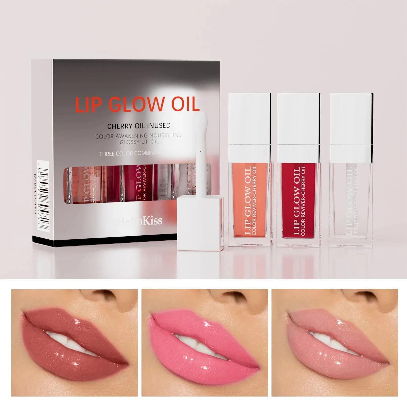 Crystal Jelly Lip Oil Set Hydrating Lip Plumper Gloss Tinted Lip Glow Collection