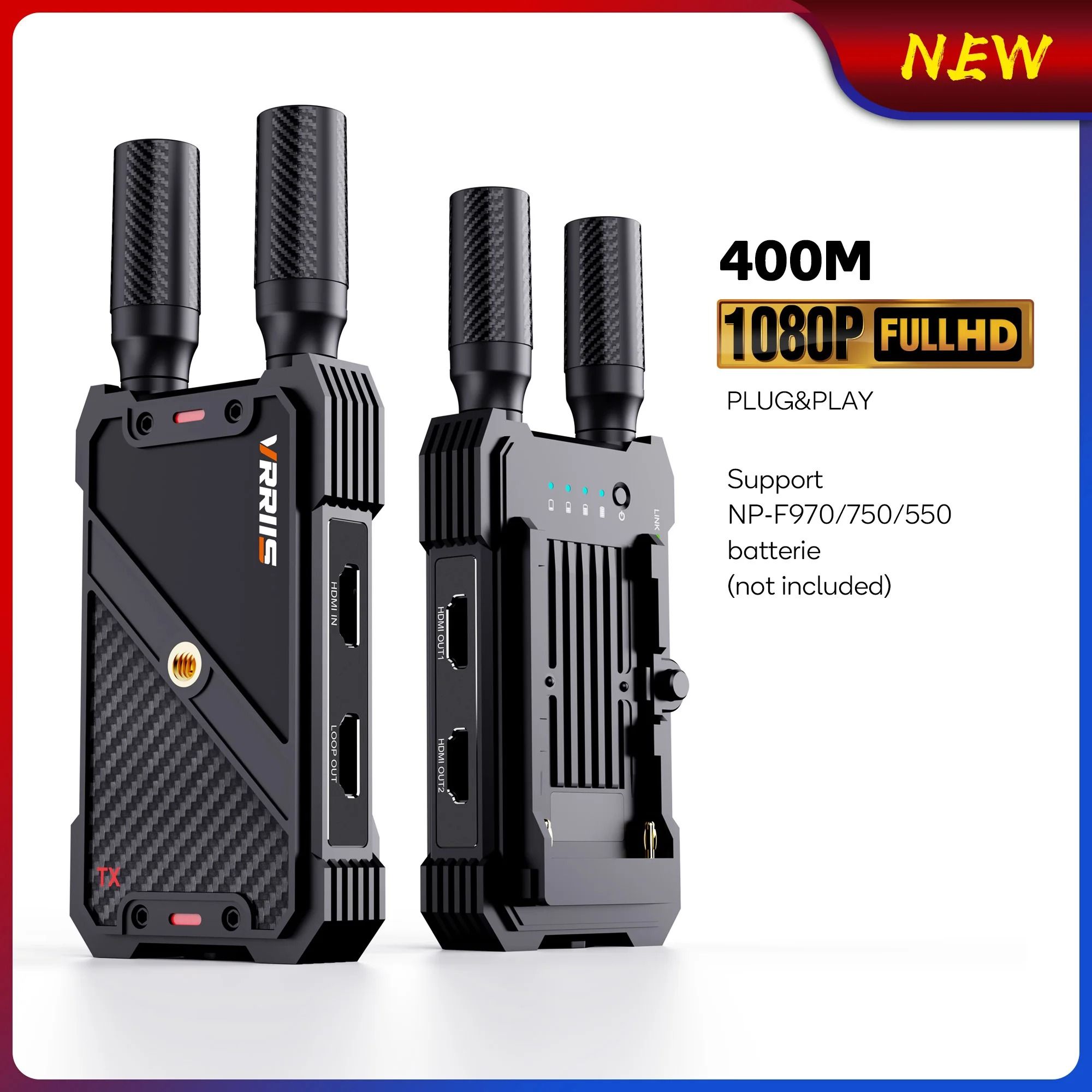 HDMI Wireless Extender Kit with Video Transmitter and Receiver for Home Church and Gaming