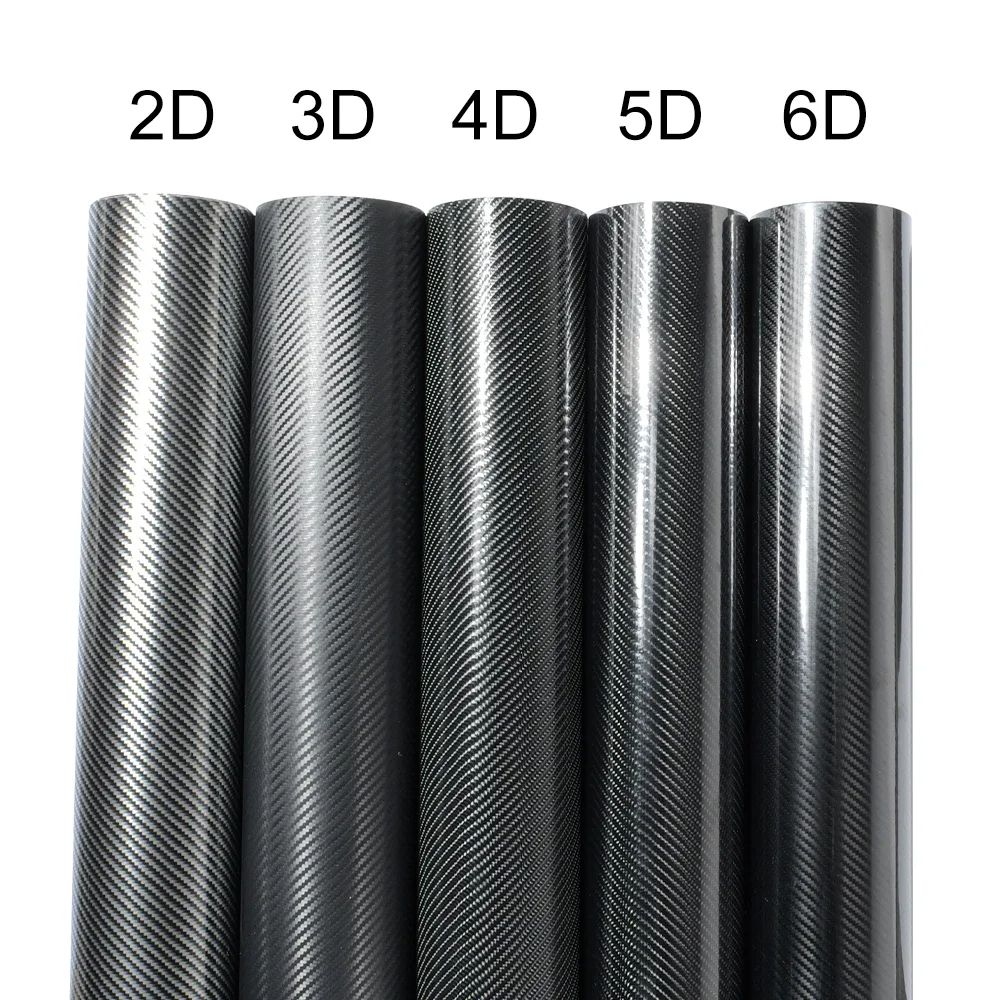 Glossy Carbon Fiber Vinyl Wrap Film Car & Motorcycle Sticker Auto Wrapping & Decorative Accessory