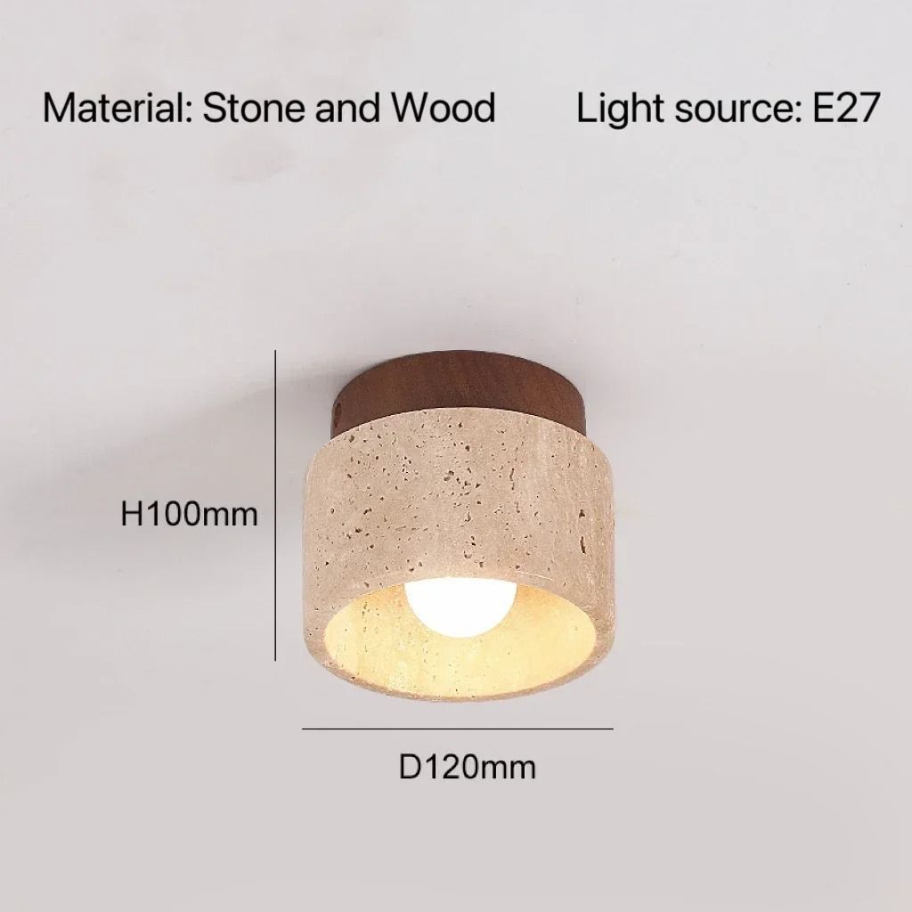 Modern Travertine Ceiling Lamp