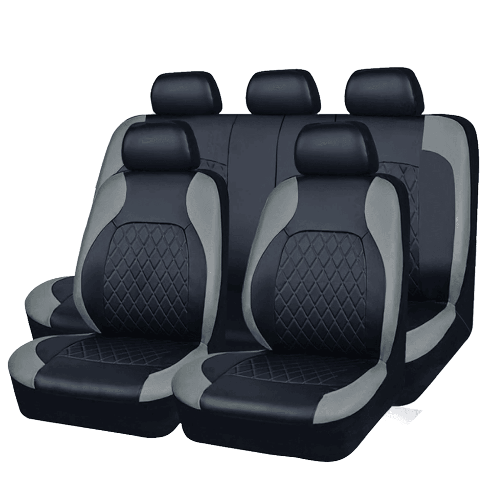 All Season PU Leather Car Seat Covers Waterproof Full Surround Universal Fit