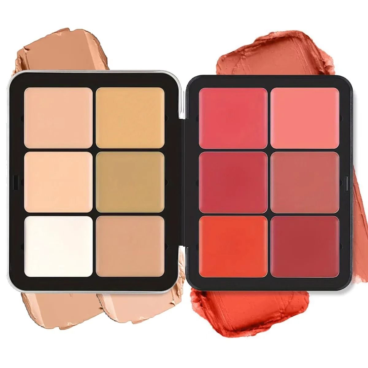 12 Color All In One Cream Contour Palette Concealer Blush Highlight