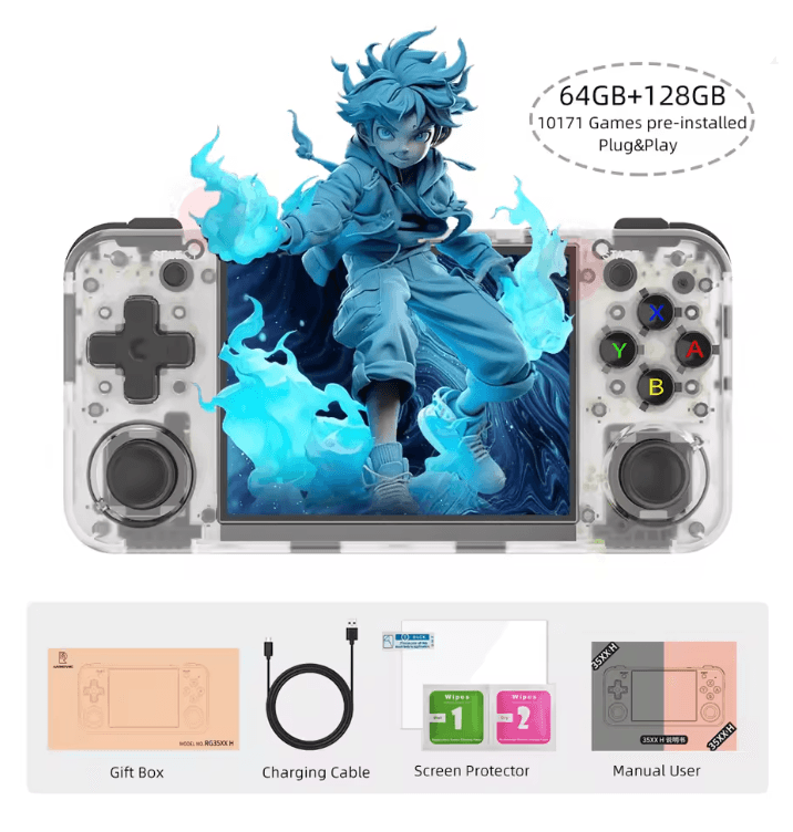 ANBERNIC RG35XX H Retro Handheld Game Console with IPS Screen and 5000+ Games