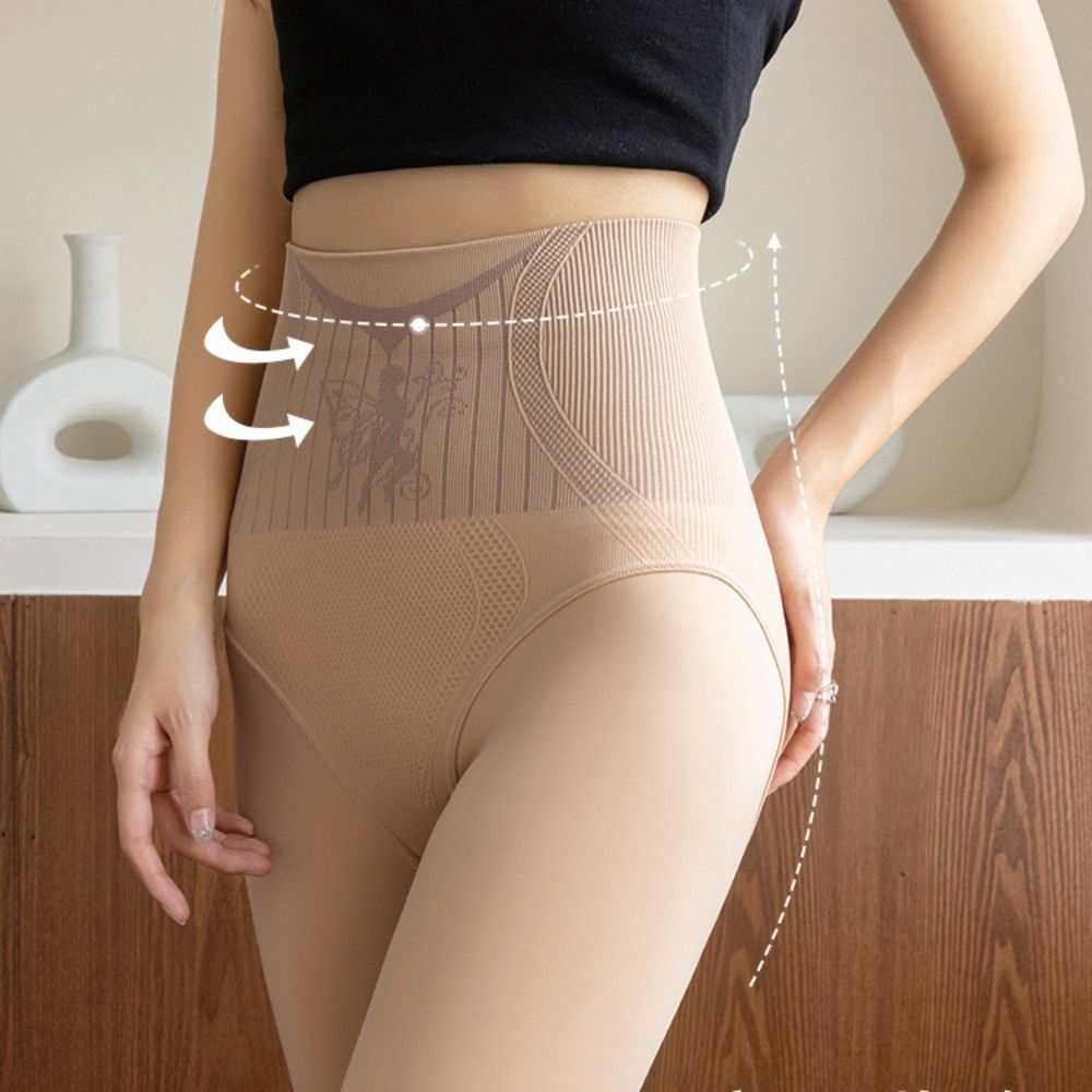 Nude Color Pantyhose Dress Thin Tights Women Realistic Bottoming Pants High Waist Abdominal Bare Leg Artifact