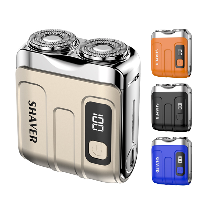 Travel Electric Shaver for Men Rechargeable Portable Beard Trimmer with Magnetic Floating Blade Head