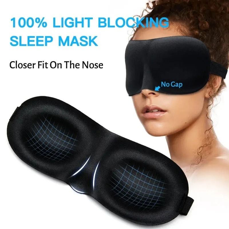3D Sleep Mask Memory Foam Blackout Eye Mask for Travel and Rest