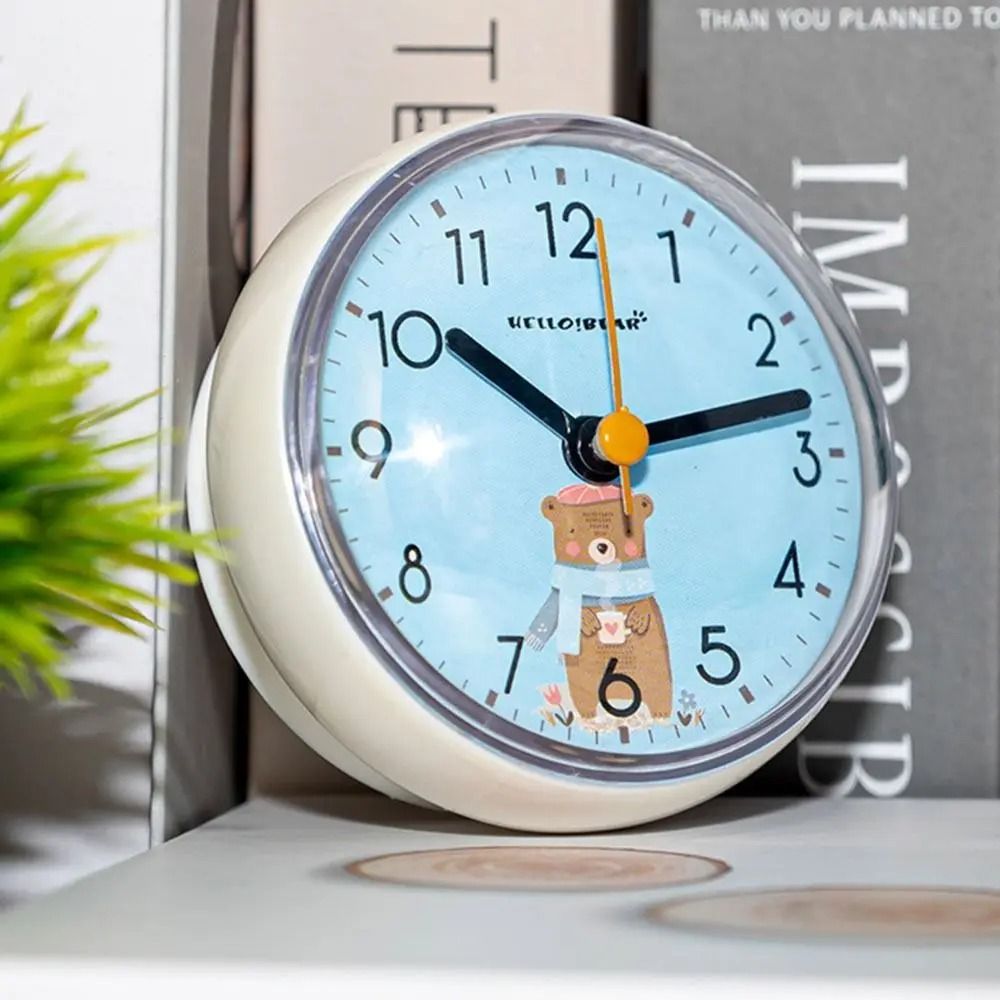 Waterproof Suction Clock Mini Bathroom Wall Clock Anti Fog Shower Timer