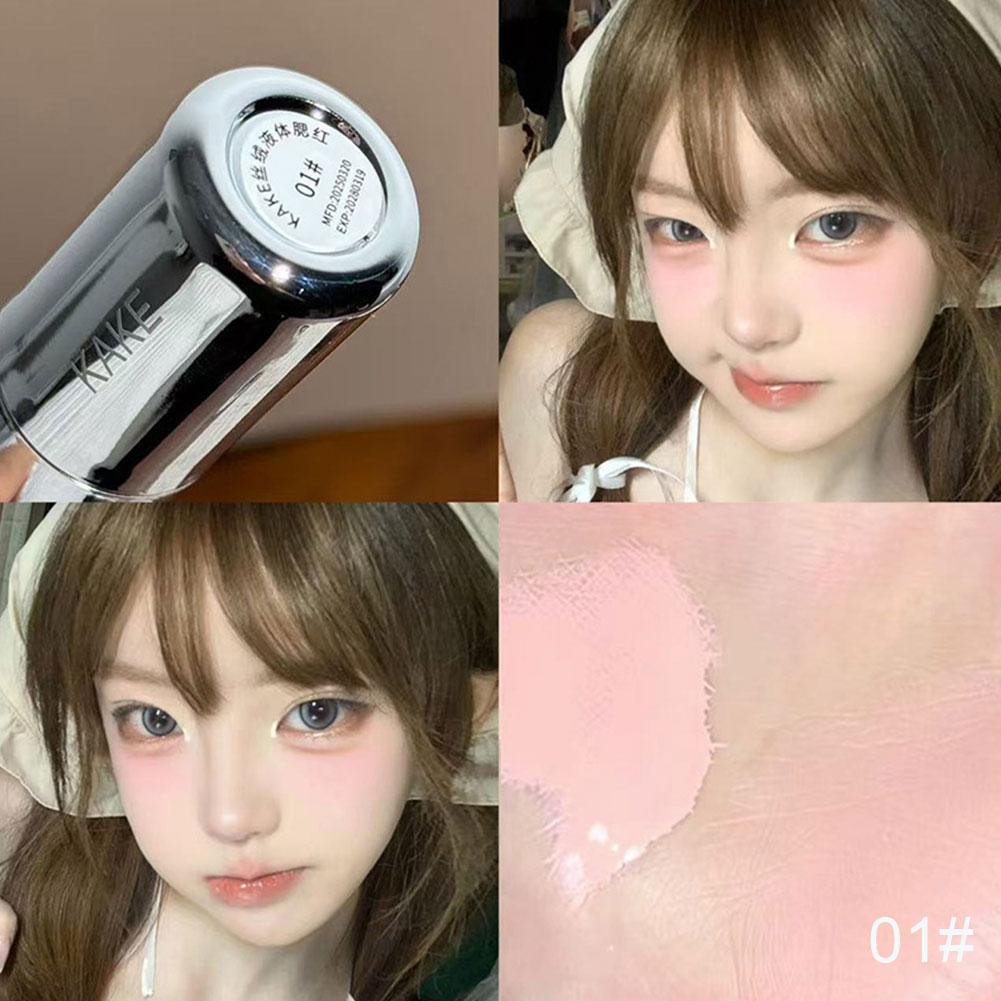 Sponge Head Blusher, Velvet Liquid Blush Matte, Natural Lasting Tint Makeup