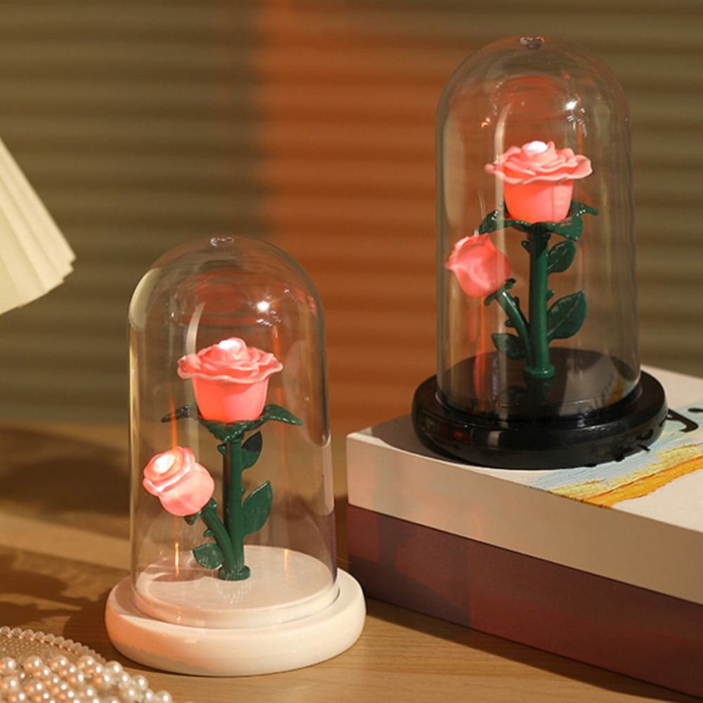 Battery powered Creative Eternal Rose Night light, Valentines Day Gift, Bedroom Living Room Decor Lighting