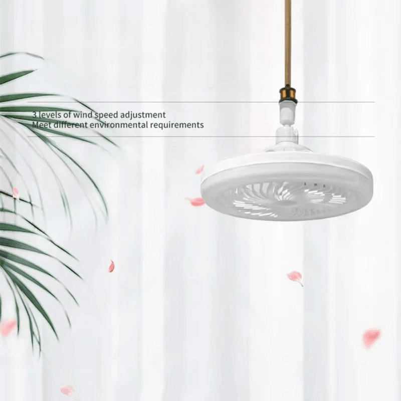 3 in 1 Rotatable Ceiling Fan with Remote Control and E27 Lighting Base