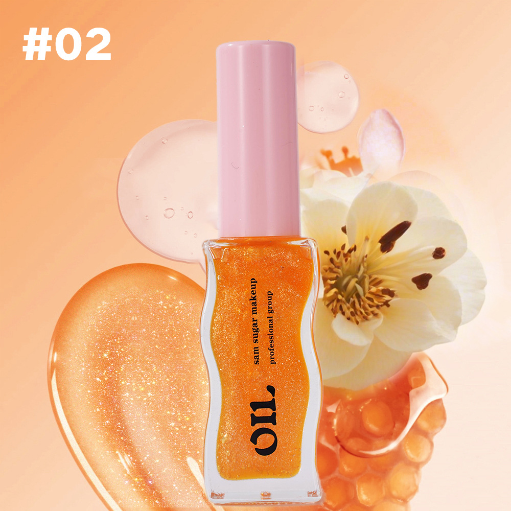 Strawberry Fruit Honey Lip Oil, Sexy Plump Lip Jelly, Tinted Lip Liquid Waterproof, Hydrating Oil Lip-gloss Makeup