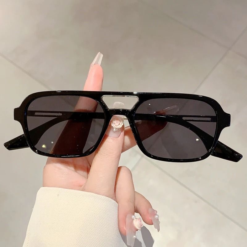 Trendy Square Grey Sunglasses for Women – UV Protection Fashion Shades