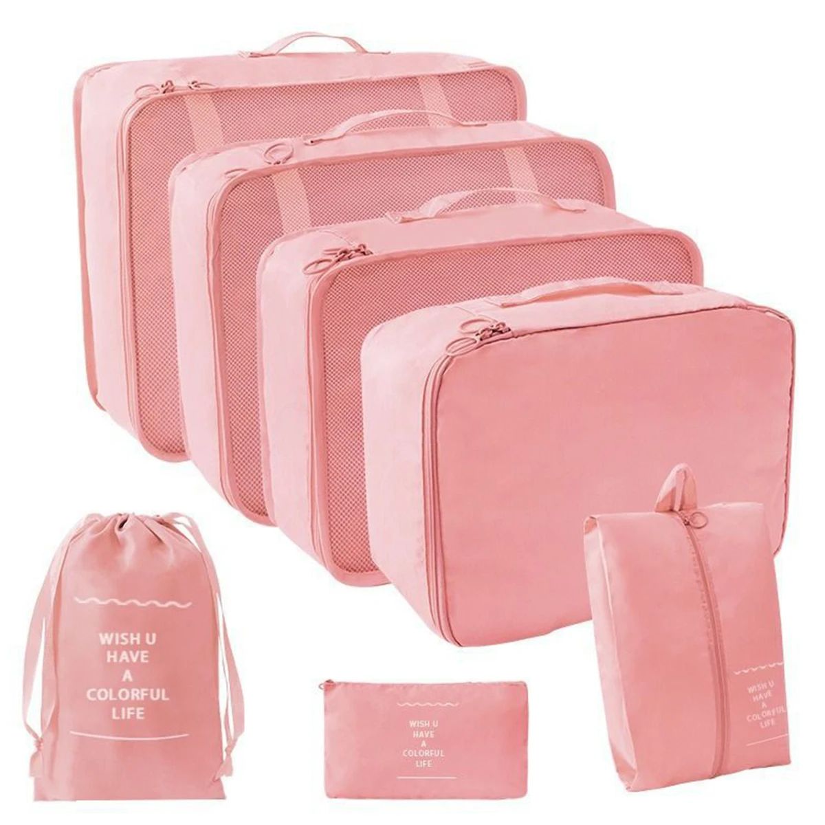 7 Piece Travel Packing Cubes Set