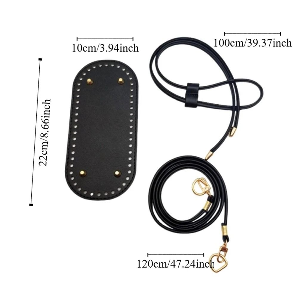 DIY Round PU Leather Crochet Bag Set