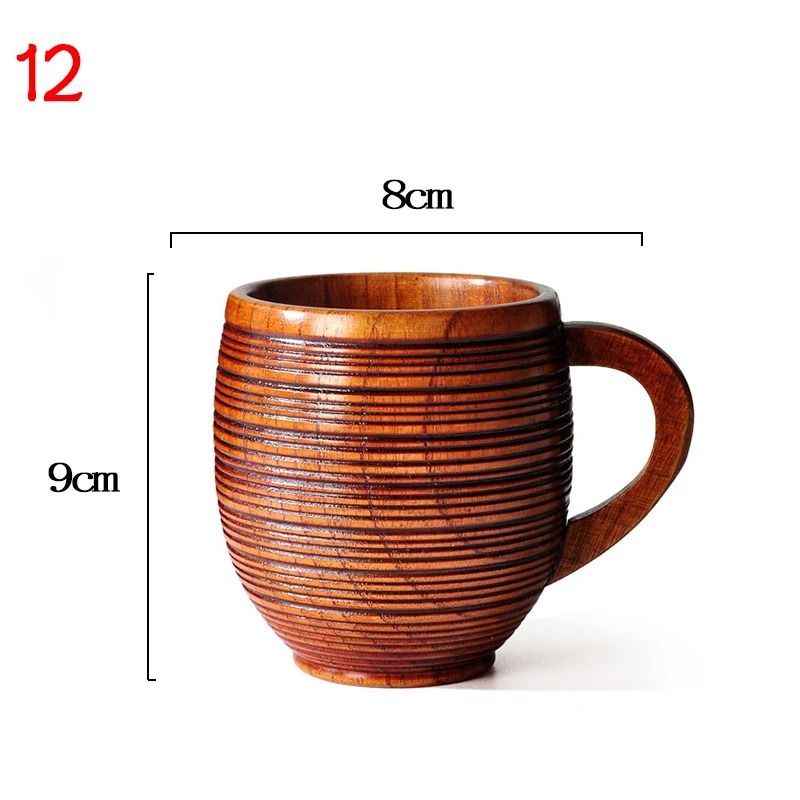 Wooden Big Belly Cup Handmade from Natural Spruce