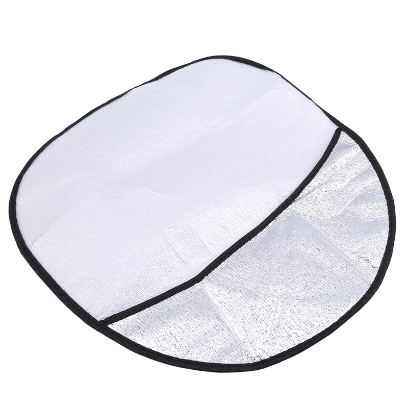 Car Steering Wheel Sun Shade, Double Thick Sun Protection, Anti-UV, Foldable Sunscreen Cover, Silver, Car Steering Wheel