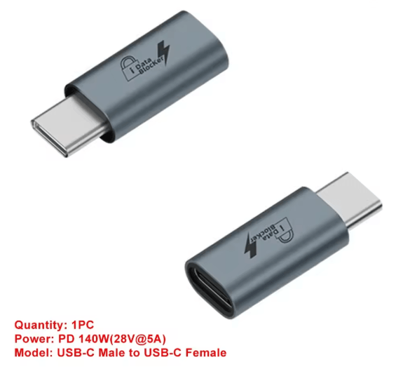 USB C Data Blocker Charging Only Privacy Protection Adapter