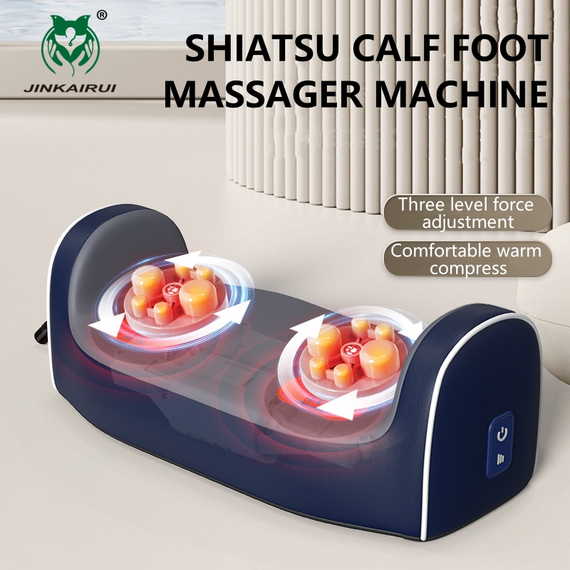 Electric Shiatsu Foot, Calf Massager with Heated Kneading, Rolling Relaxation, Leg, Arm Massage, Multipurpose Gift