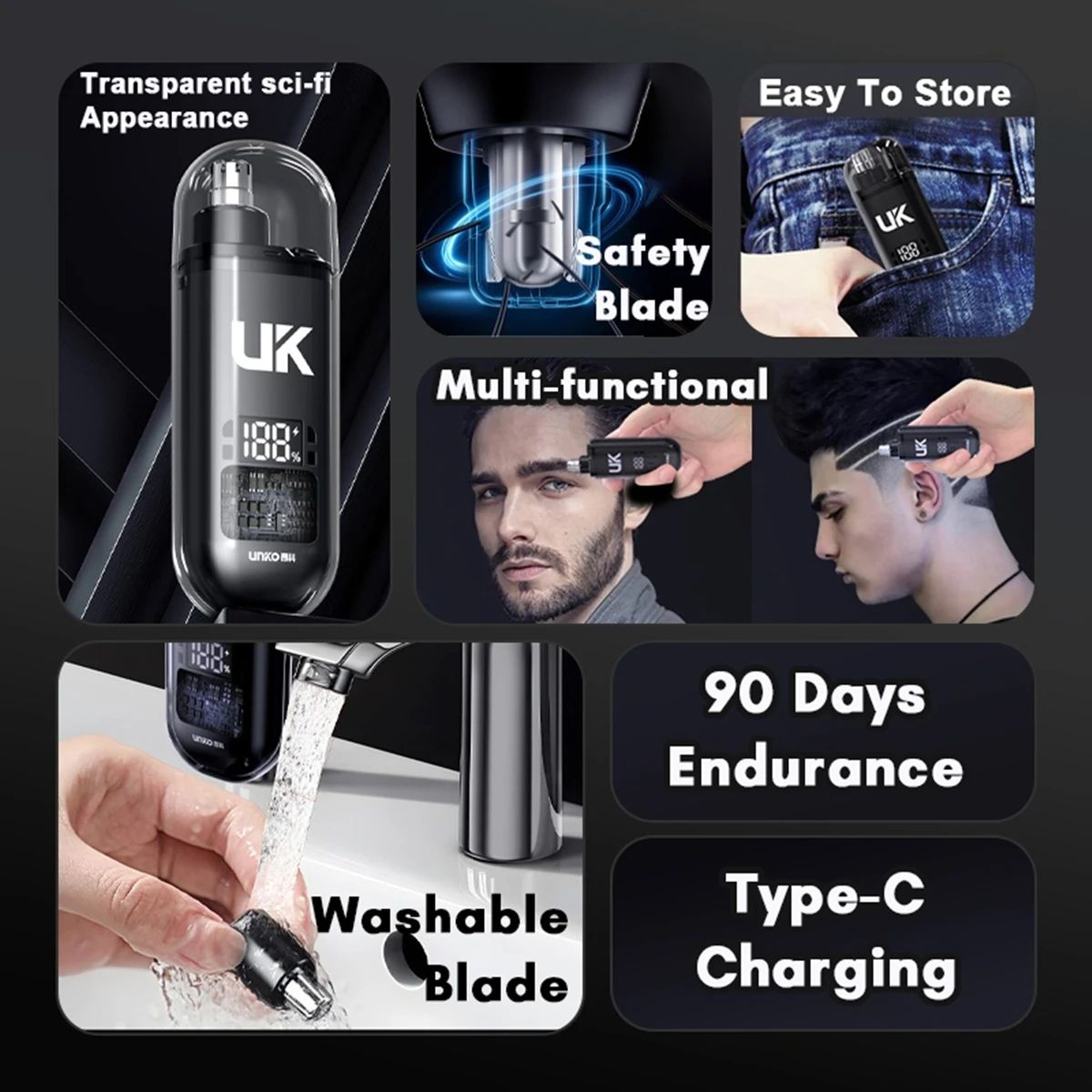 Rechargeable Portable Nose Hair Trimmer for Men & Women – Precision Electric Grooming Tool