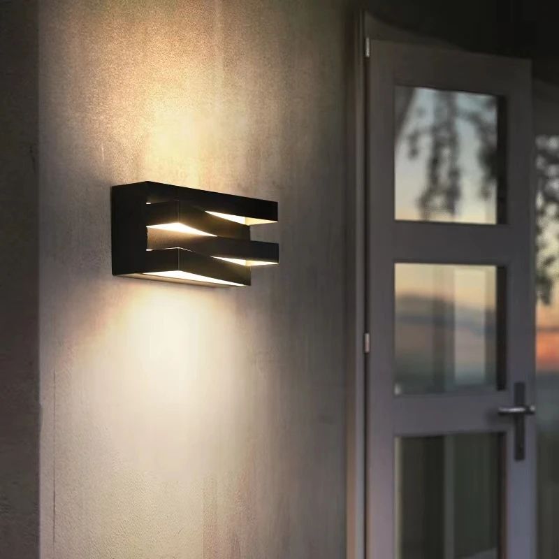 VillaGlow IP65 Aluminum LED Outdoor Wall Lamp – Modern Porch & Gate Sconce