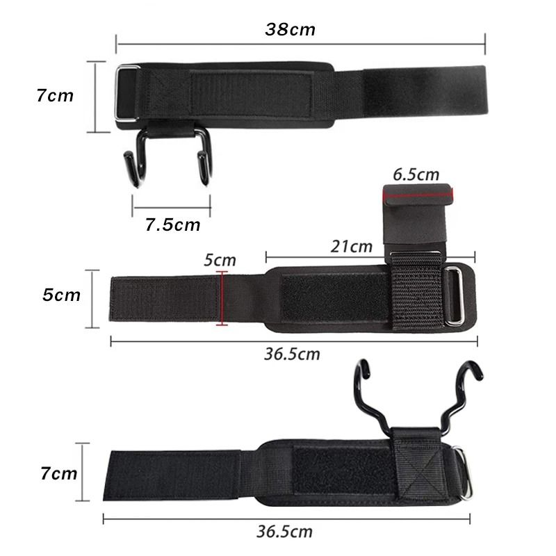 Heavy-Duty Weight Lifting Hook Grips with Integrated Wrist Wraps