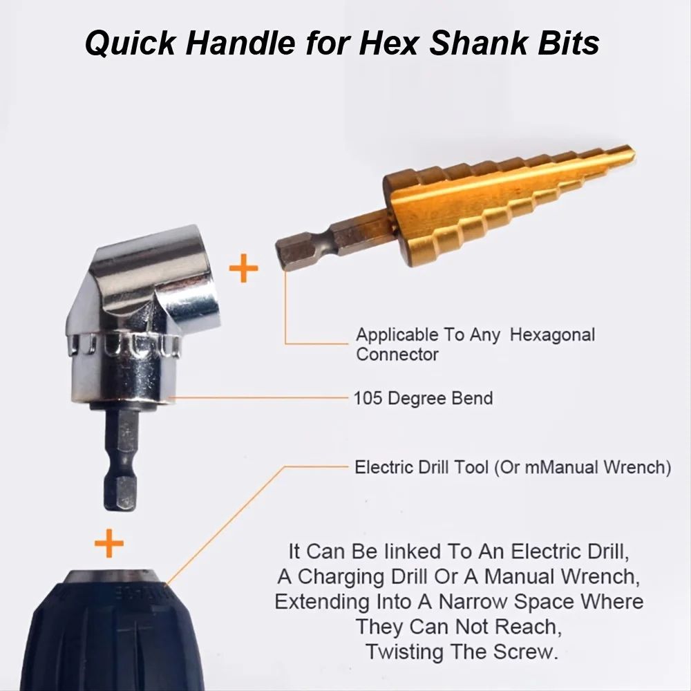 105 Degree Angle Socket Adapter Extension Set