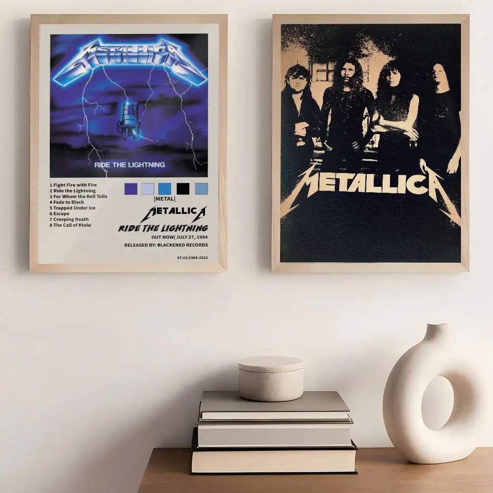 Metallica Band Poster Wall Sticker Classic Rock Music Room Decor