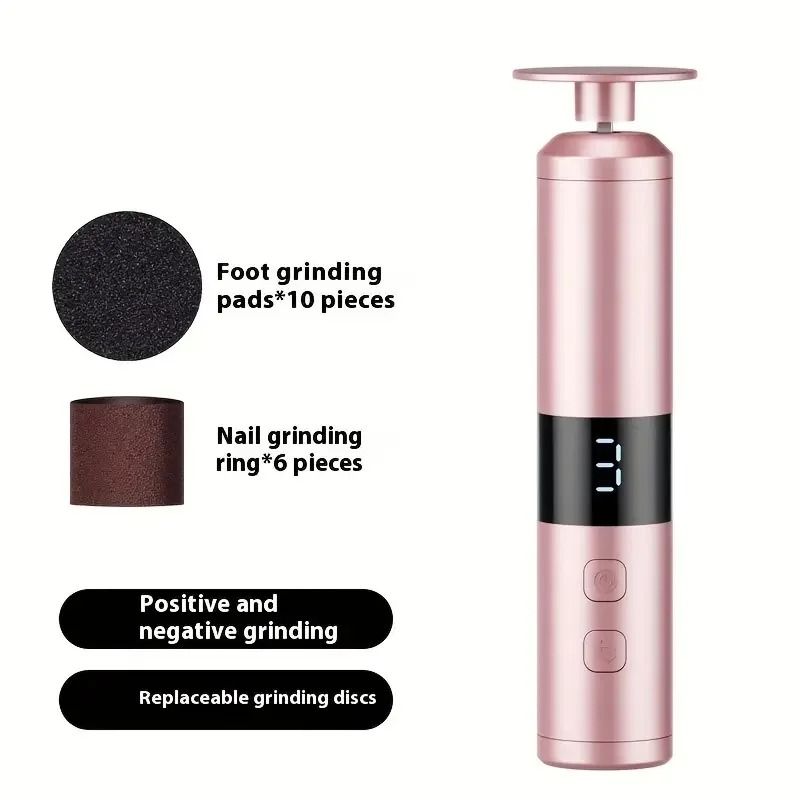 Rechargeable Electric Nail Drill Kit with LCD Display and 16 Heads