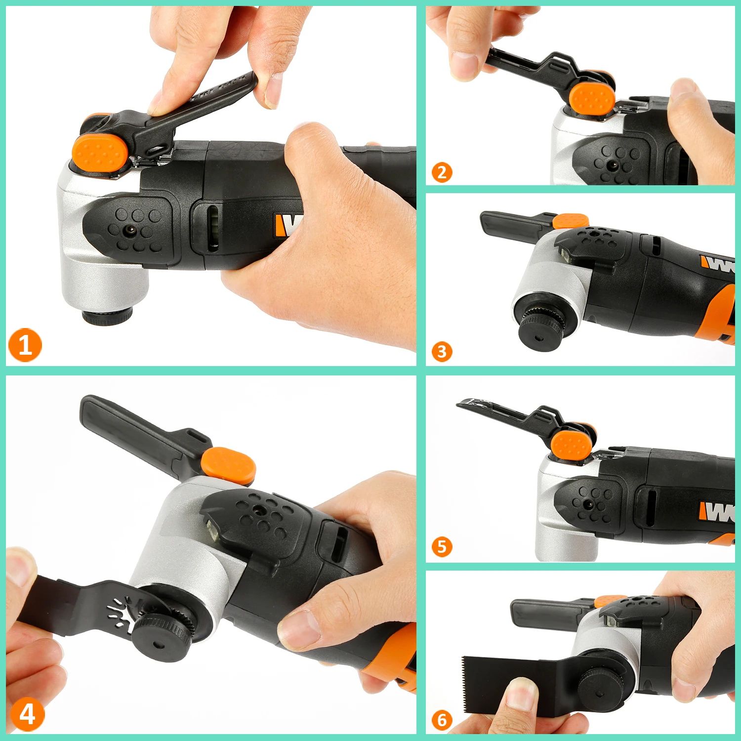 Multi Tool Oscillating Saw Blades Set High Carbon Steel Quick Release Kit