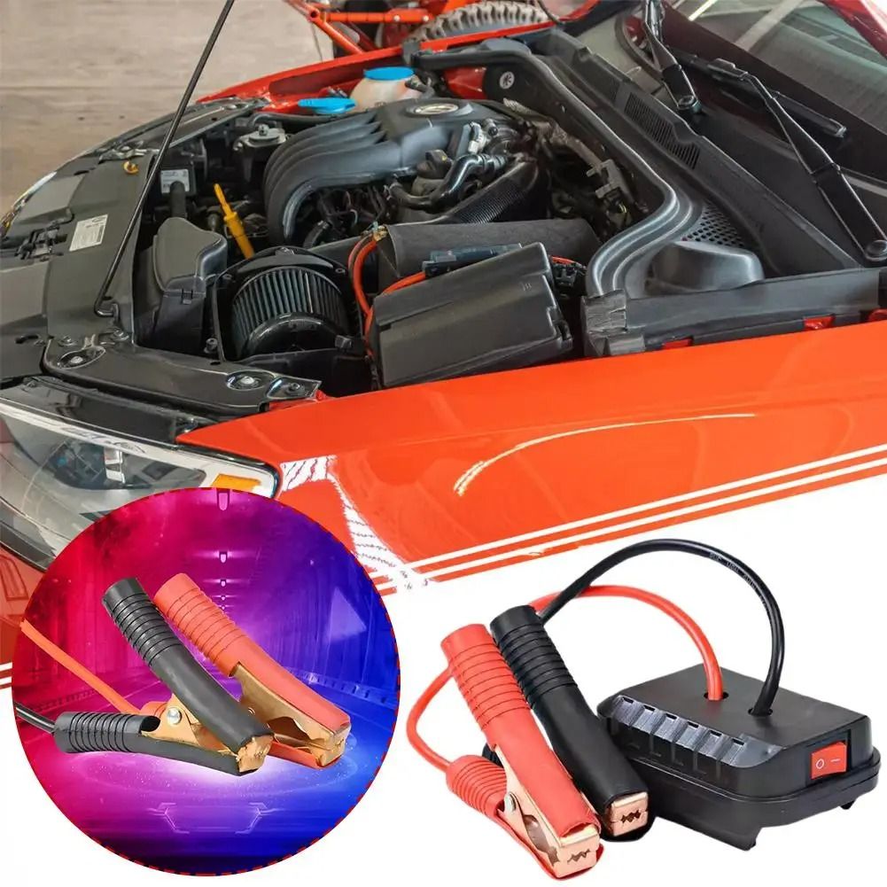 Car Battery Converter Charger Clip Emergency Jump Starter Adapter