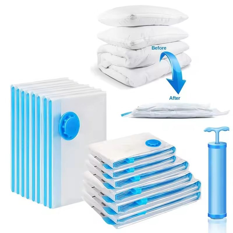 Vacuum Seal Storage Bags, Space-Saving Clothes & Blanket Organizer Bags