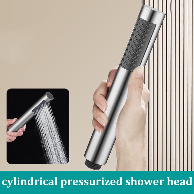 Universal Handheld Stainless Steel Booster Shower Head Set for Hotel and Home Bathroom