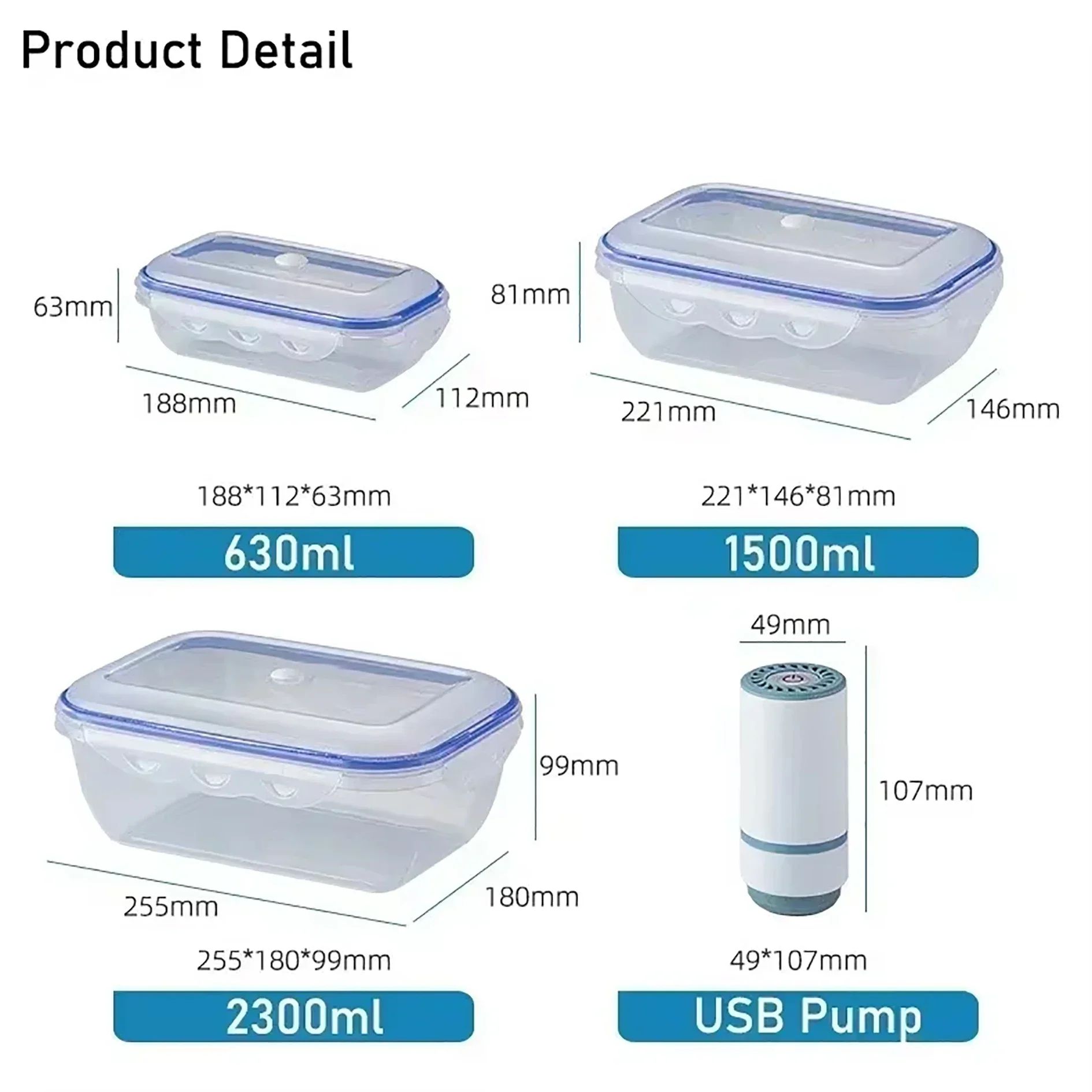 FreshLock Vacuum Food Storage Container Organizer Box