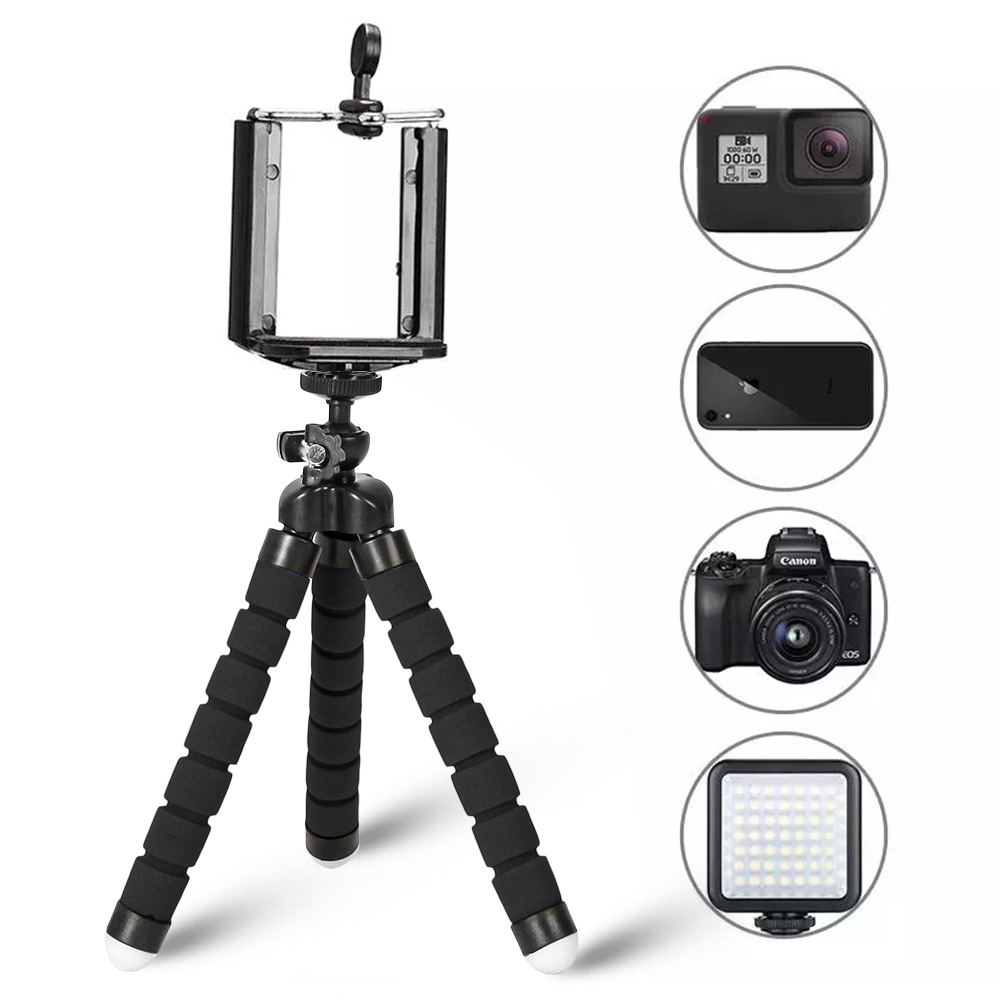 Portable Octopus Mini Flexible Tripod Mobile Camera Holder Phone Tripod Holder Monopod Stand Clip For Smartphone