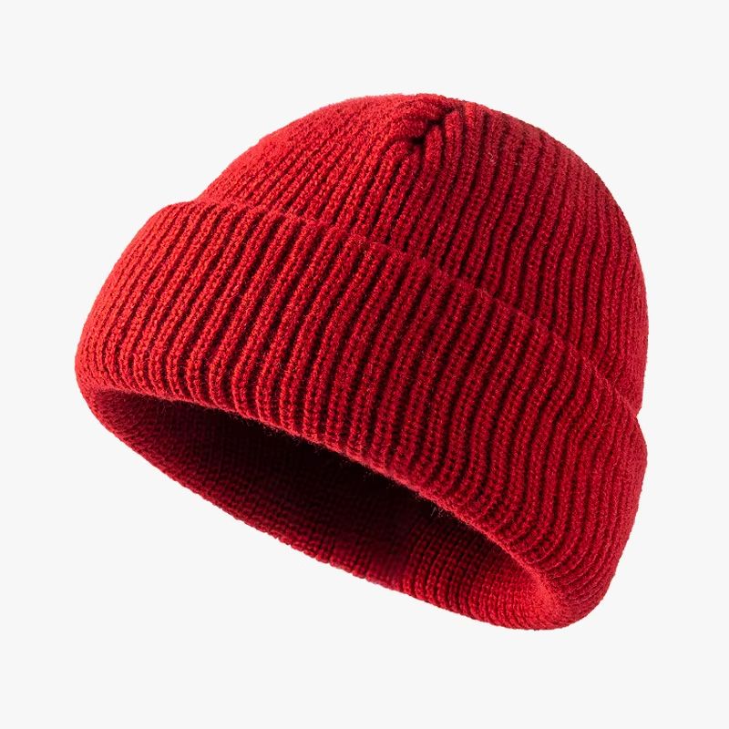 Unisex Knitted Melon Skin Winter Beanie Hat