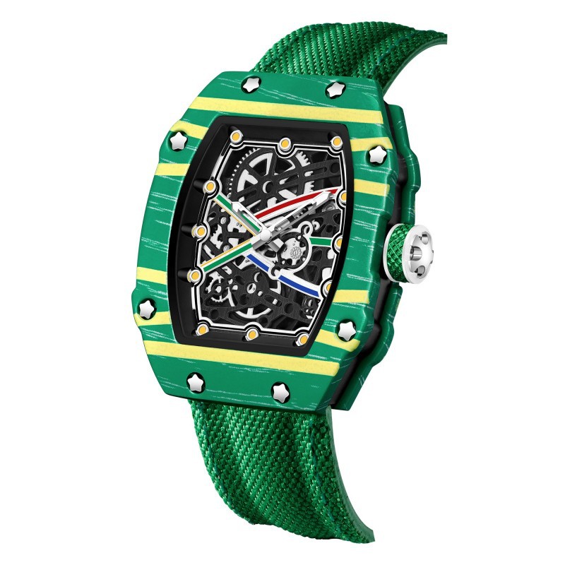 Ultra Thin Barrel Shape Quartz Watch Nylon Strap Stylish Casual Timepiece