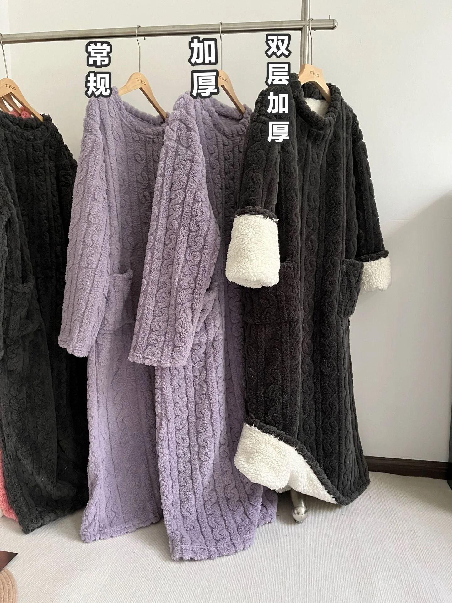 Women's Flannel Winter Pajamas Warm Plush Striped One Piece Sleepwear