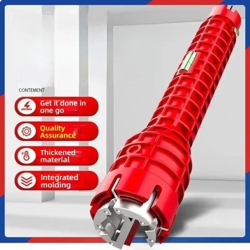 8-in-1 Multi-Functional Sink Faucet Wrench – Universal Large-Open Plumbing Tool for Bathroom & Household Water Pipe