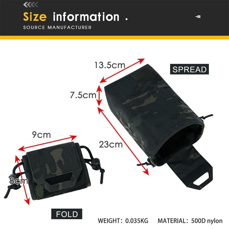 Tactical Foldable MOLLE Dump Pouch
