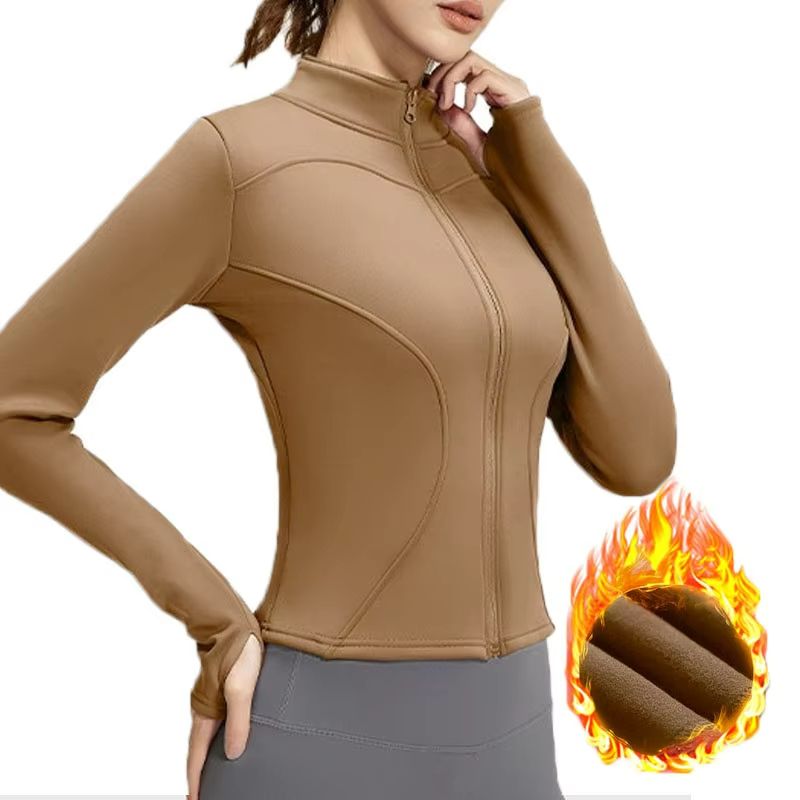Aiithuug Slim-Fit Winter Fleece Running Jacket