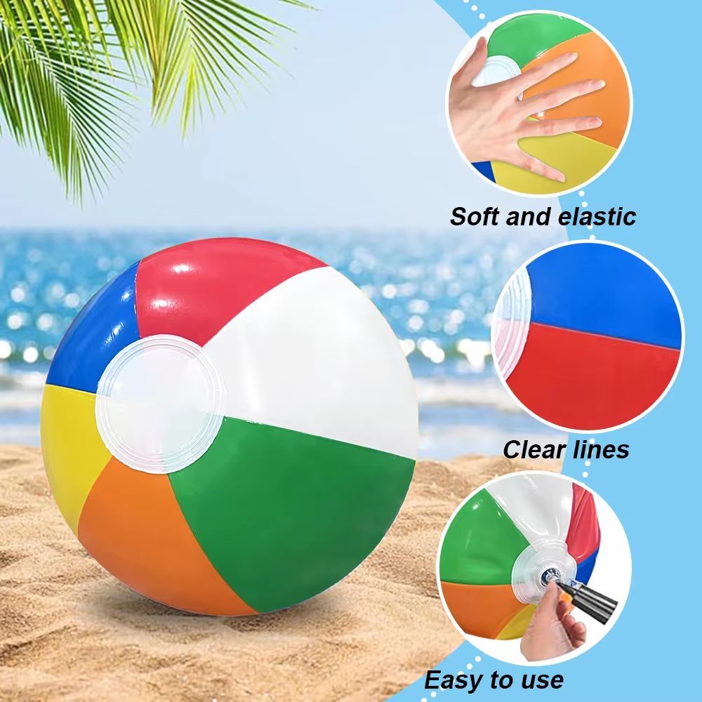 SplashFest Inflatable Beach Ball Set (4-Pack) – Colorful Pool & Party Water Games